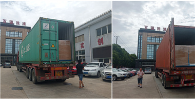 印度采購的工業洗衣機等百強洗滌設備今日發貨